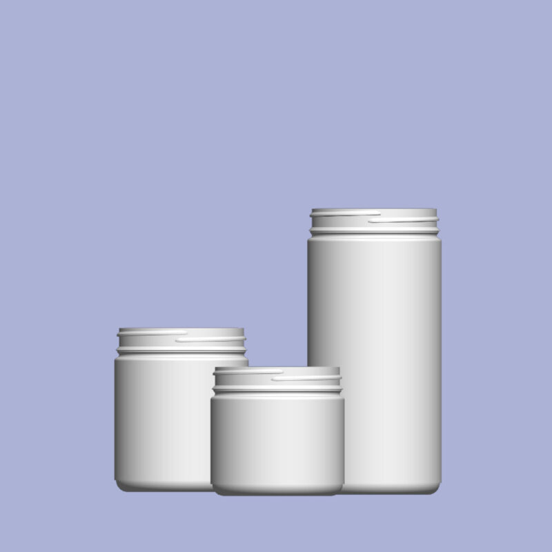 3.625 inch Wide Jars - HDPE